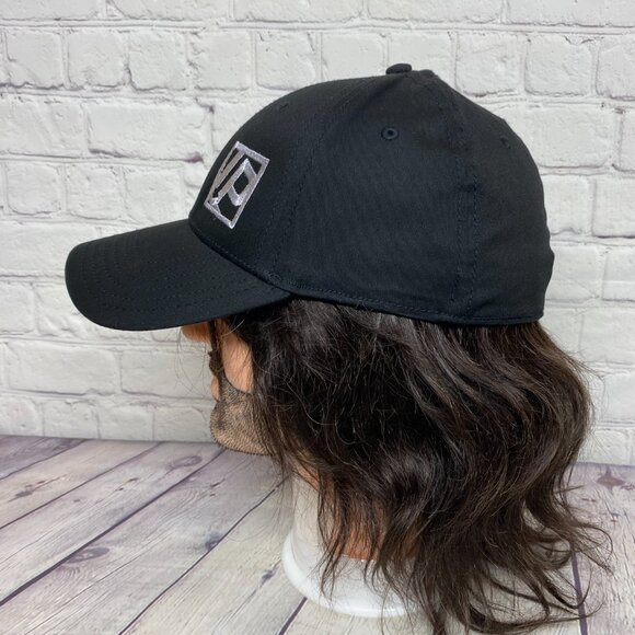 Precise Baseball Hat Cap Stretch Fit Fits Small-Medium S-M Black Embroidered - Picture 2 of 8